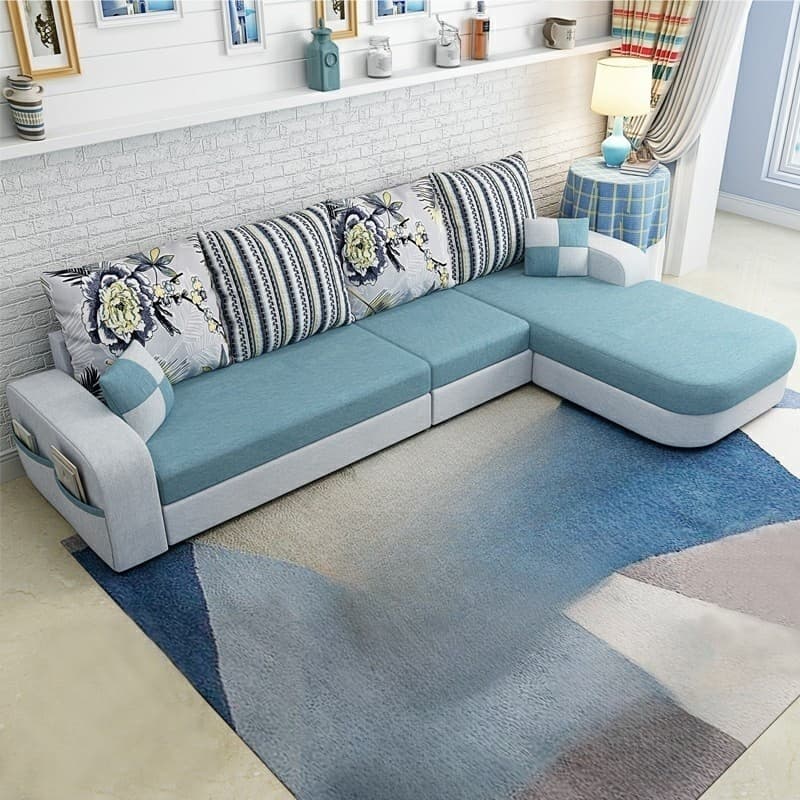 Modern Reversible L-Shape Wooden Frame Sectional Sofa with Square Arm and Storage Included - image 9
