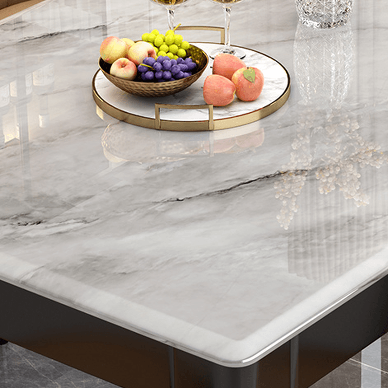 Contemporary 7 Piece Rectangle Dining Table Set with 4-Leg Base - image 3