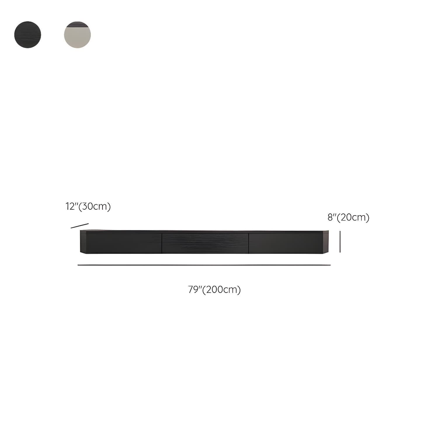 Contemporary Wall-Mounted TV Media Console with Cable Management - image 15