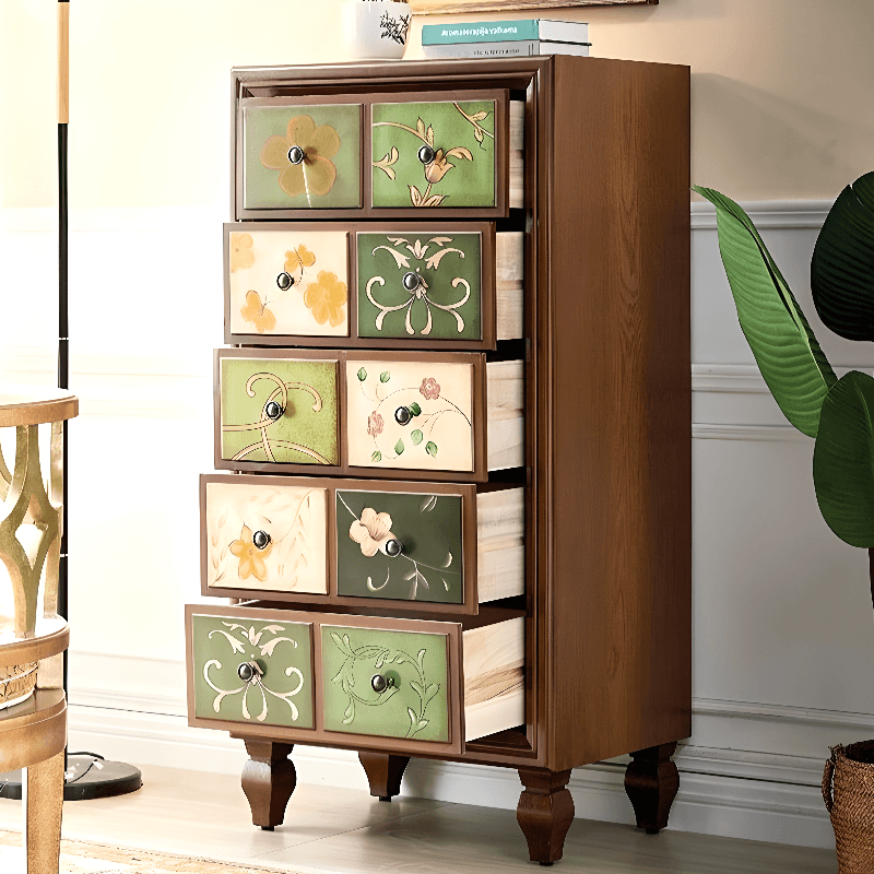 Modern Simple Style 3 Tiers/5 Tiers/4 Tiers Bachelor Chest/Console Dresser/Semainier in Solid+Manufactured Wood, Dyed Finish - image 9