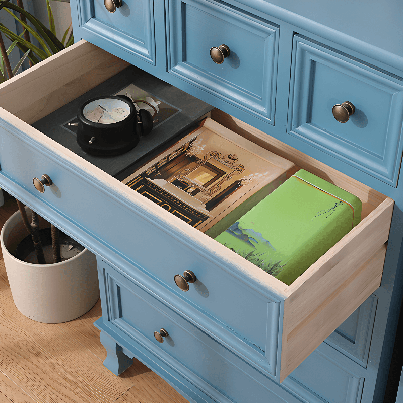 Independent Damp-proof Accent Chest/Accent Cabinet in Wood with Drawers in a Retro Style - image 10