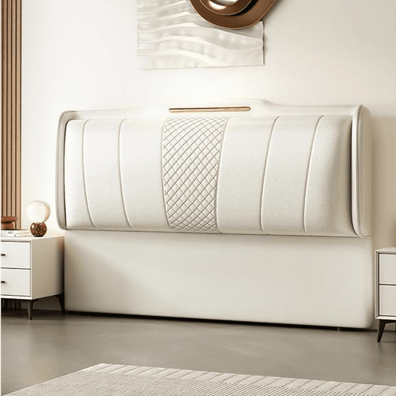 Art Deco Style Panel Headboard in Pine Wood with No Distressing, Rectangle Shape for Queen/Full/Twin XL Bed, Featuring Sponge Upholstery and Standard Height - image 4