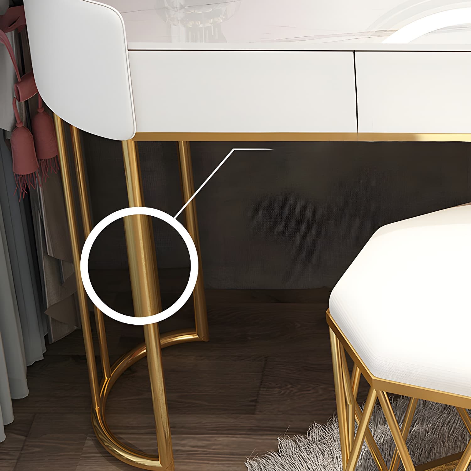 Glam Dressing Table Storage Box with Makeup with Drawers for Bedroom - image 11