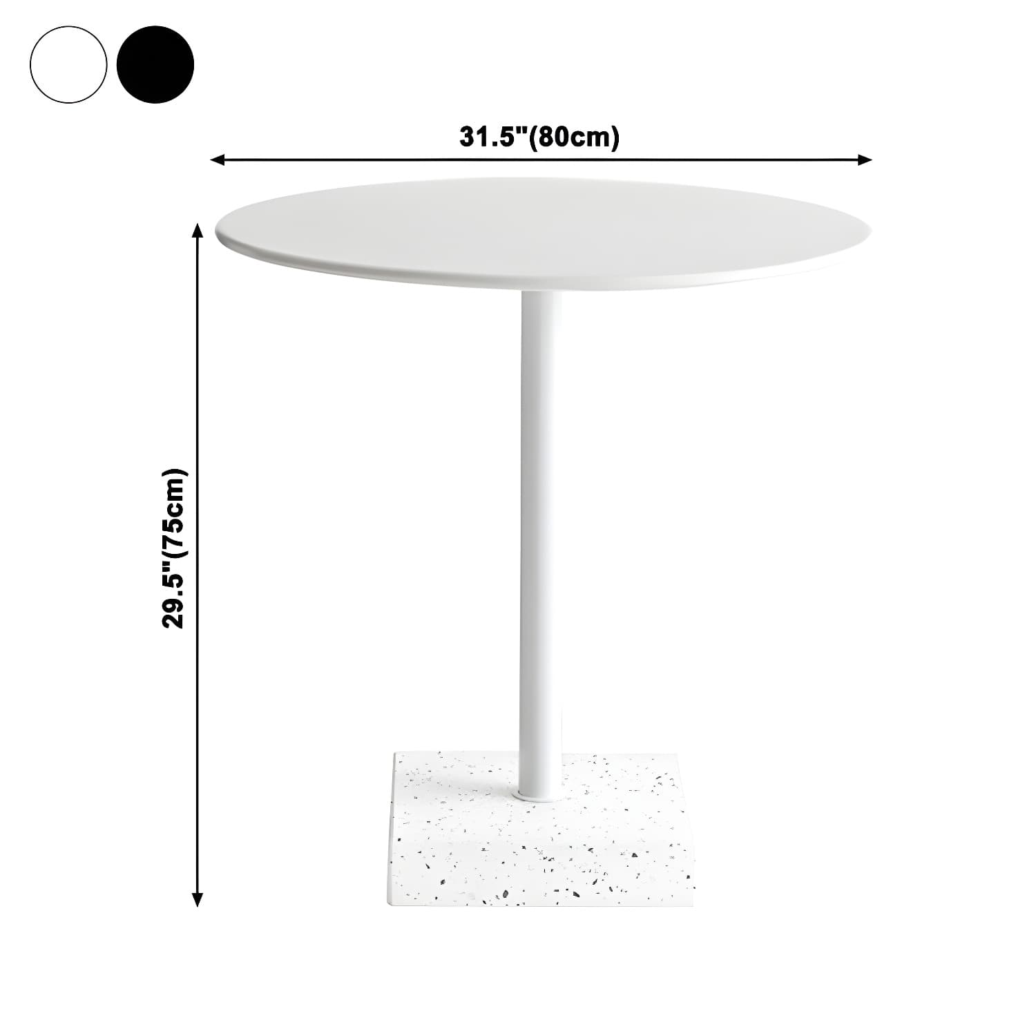 Industrial Style Dining Table Pedestal Casual Dining Site Table for Dining Room - image 24