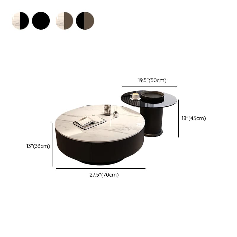 Orbicular Nested Board Game Coffee Table with 1 Drawer for Foyer - image 15