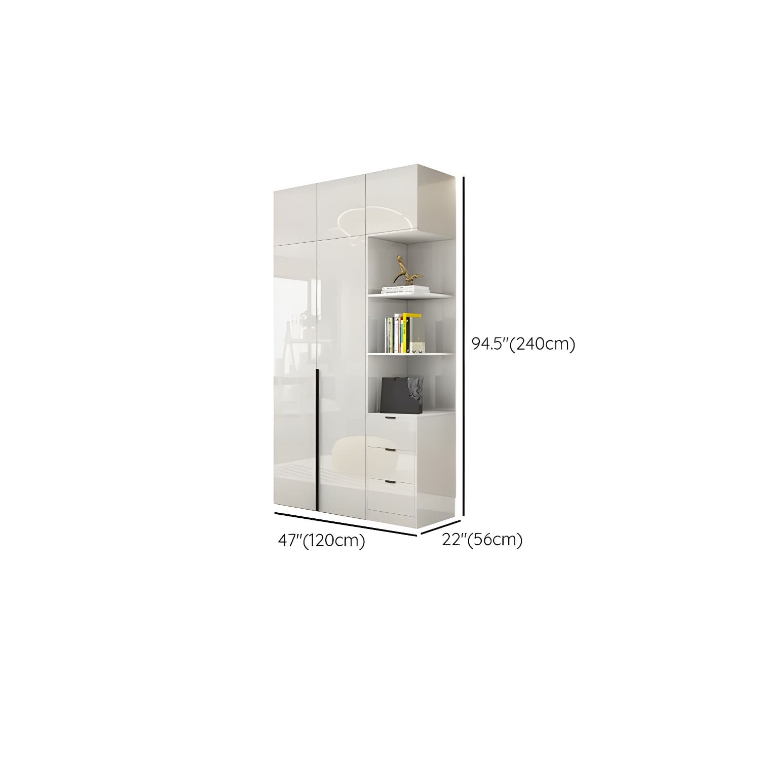 Modern Simple Style Double Door Storage Wardrobe for Bedroom - image 23