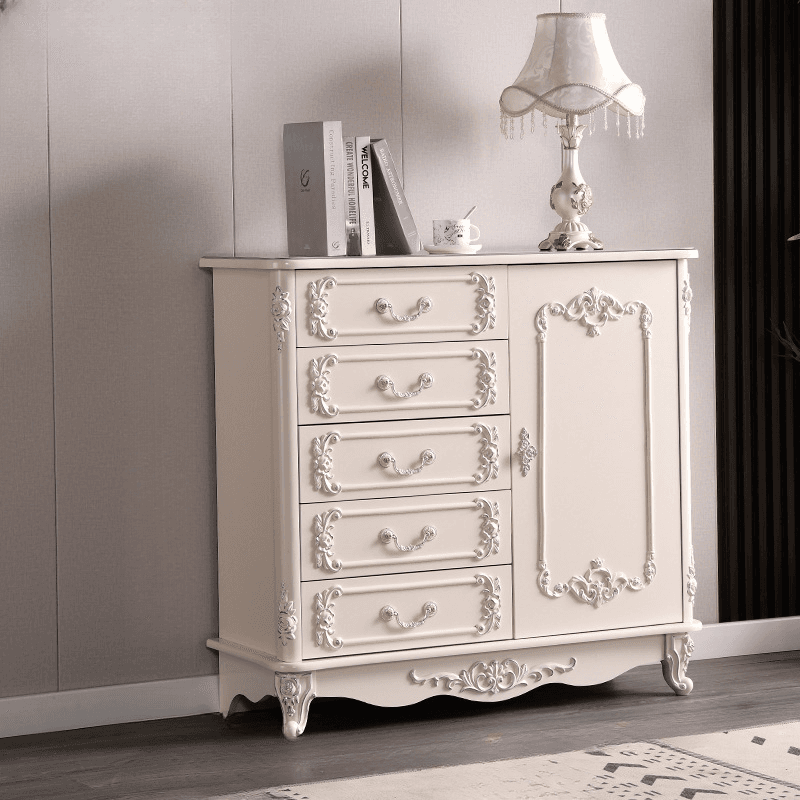 Contemporary Lumber Horizontal Wardrobe Combo with Hutch and 3 Interior Shelves