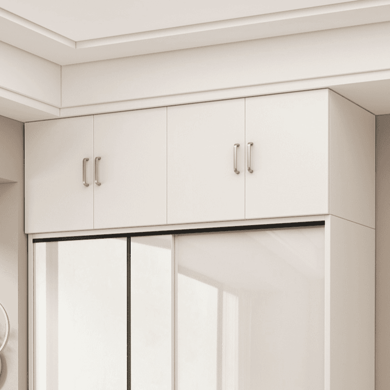 Chalk Modern Timber Self-supporting Wardrobe with Soft Close Door and Clothing Rod, Slipping Mechanism - image 7