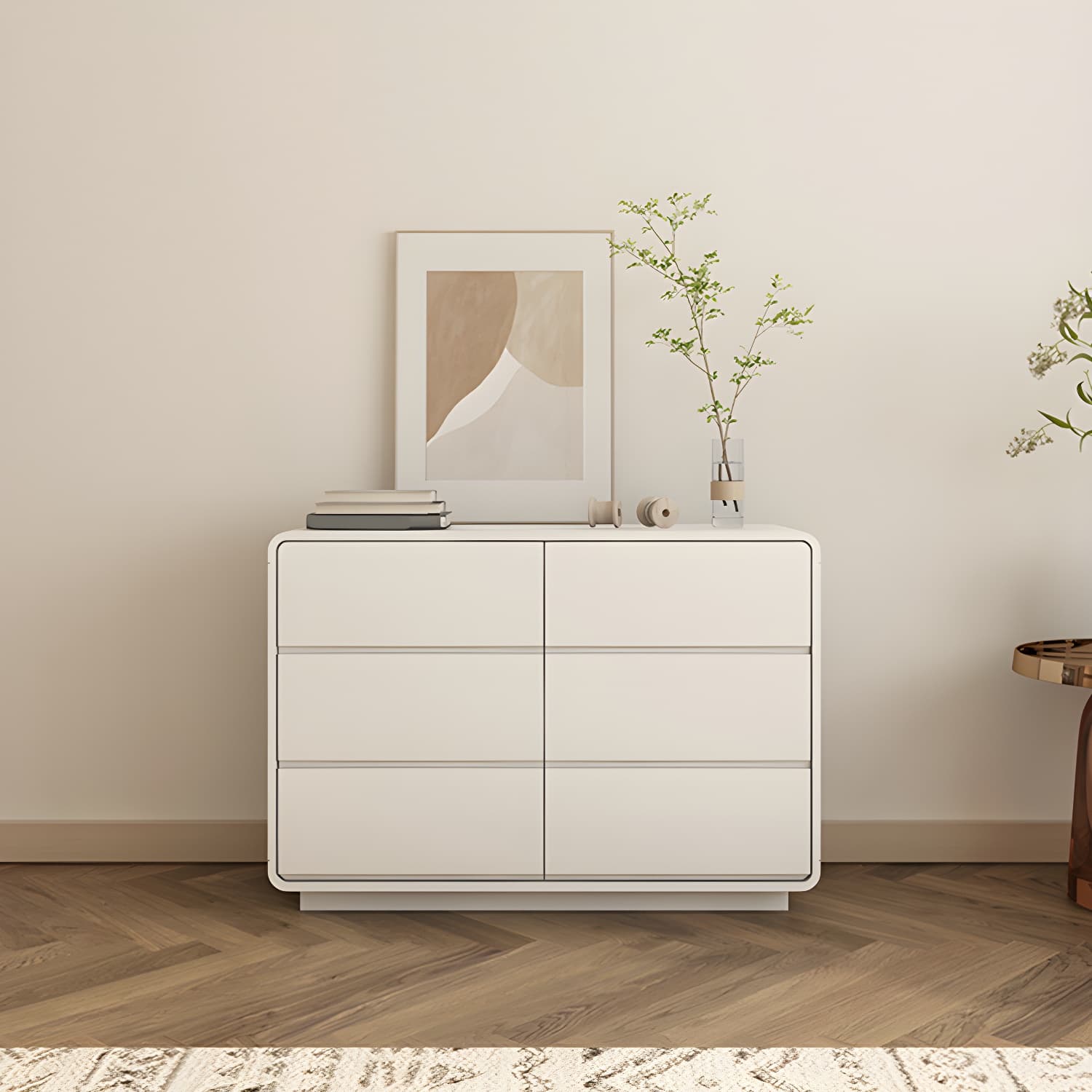 Modern White Double Dresser with Drawers and Soft Close Glides - image 4