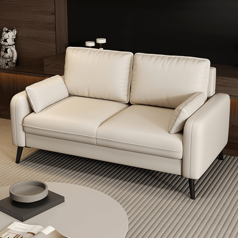 Contemporary Modern Solid Color Water Resistant Loveseat in Cerulean/Jade Green/Amber Color for 2 People with 2 Pillows - image 7