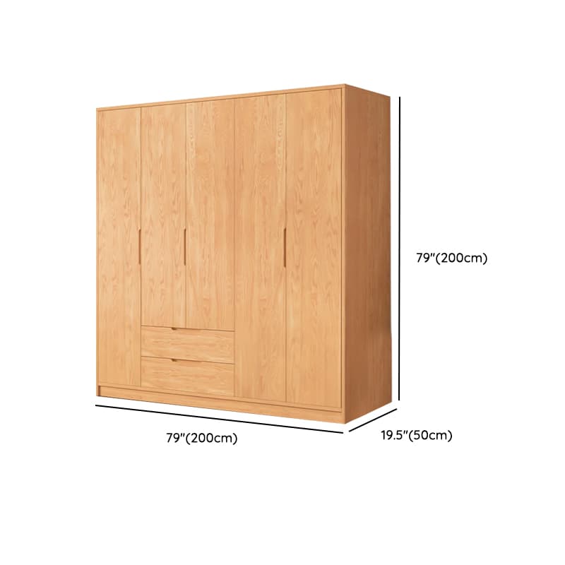 Wood Color Nordic Unfixed Wardrobe Closet - image 25