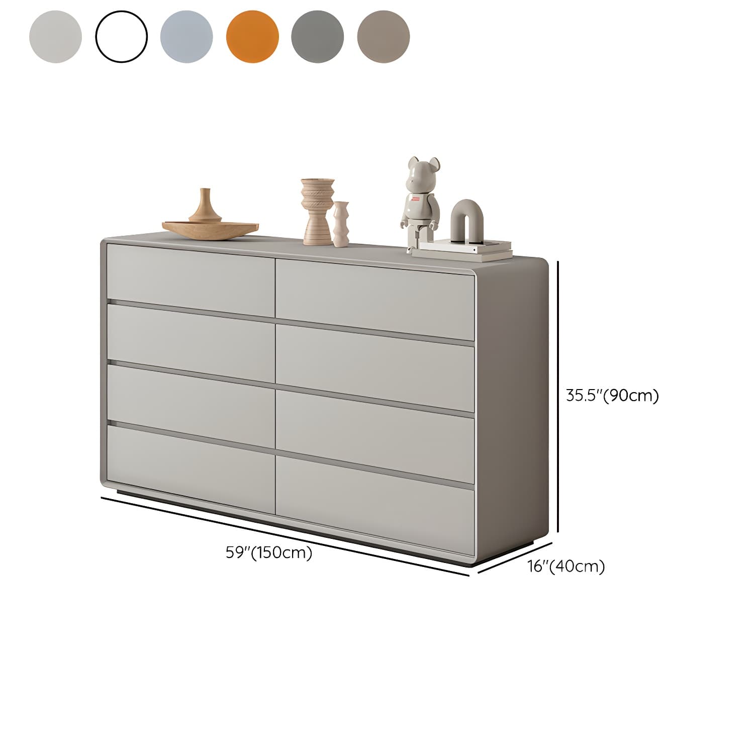 Modern Double Dresser with Drawers - Wood Finish, Horizontal Orientation, No Distressing - image 16