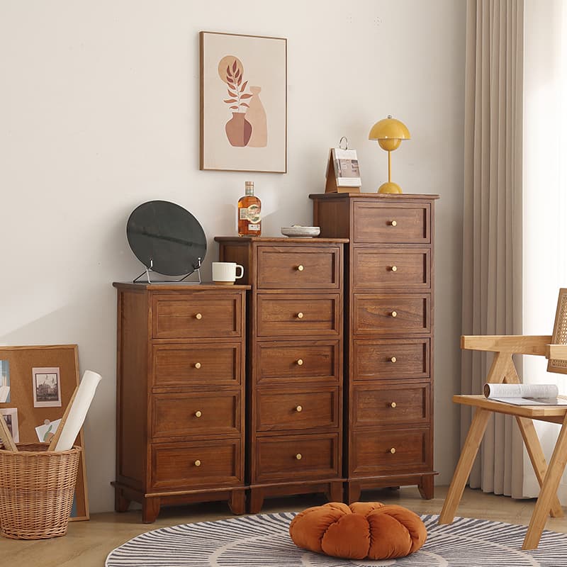 Trendy Cocoa/White/Lemon Color Lumber Rectangle Decorative Cabinet with 6 Drawers/5 Drawers/4 Drawers - image 7