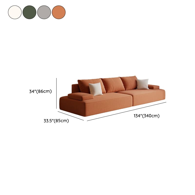 Tear Resistant Standard Sofa in Light Gray/Emerald Green/Ivory with 5 Pillows - image 13