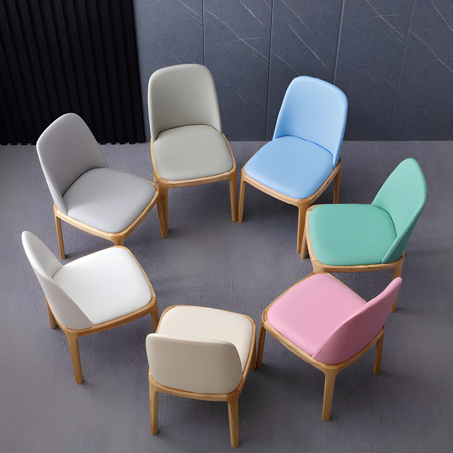 Scandinavian Home Side Chair Parsons Back Wood Armless Dining Room Chair - image 31
