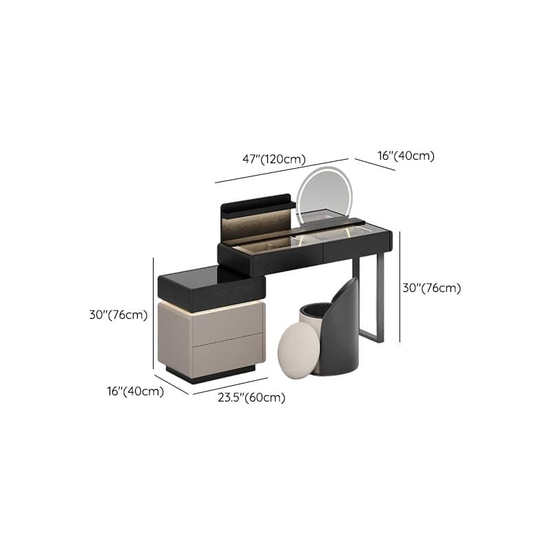 Multi-Purpose Vanity Set with Lighting, Scalable 2-in-1 Design, Push-Pull Function, Adjustable Touch, and Brightness - image 15