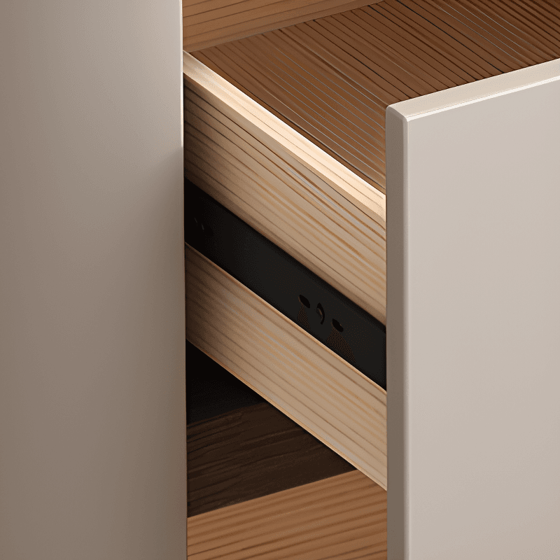 Organic Modern Nightstand With Drawer Organization Featuring 2 Drawers and Real Wood Countertop - image 10