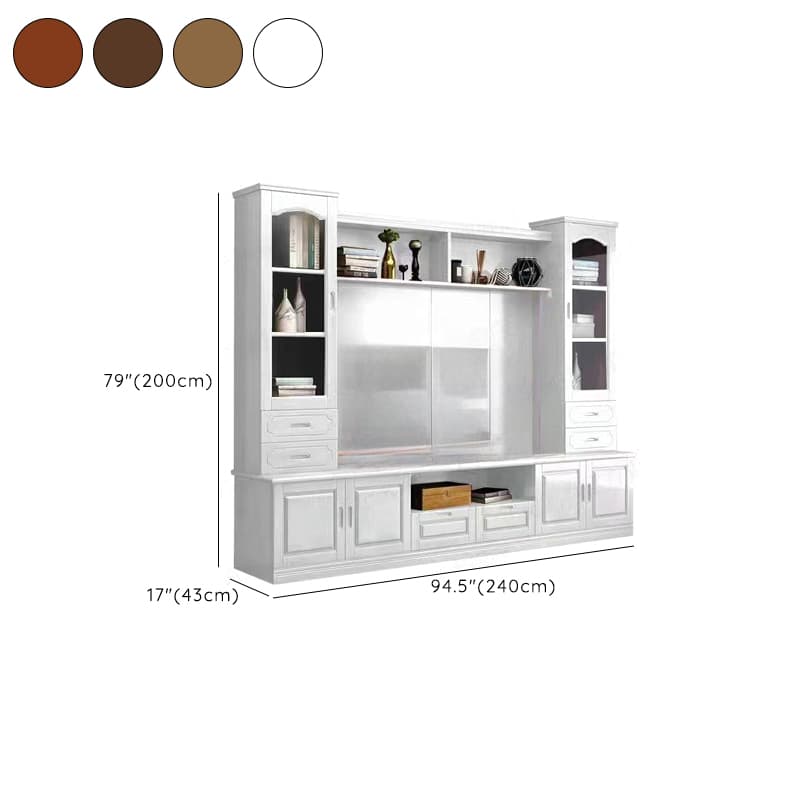 TV Entertainment Center with Bridge & Hutch, Entertainment Center with Gate & 2 Bookcases - image 10