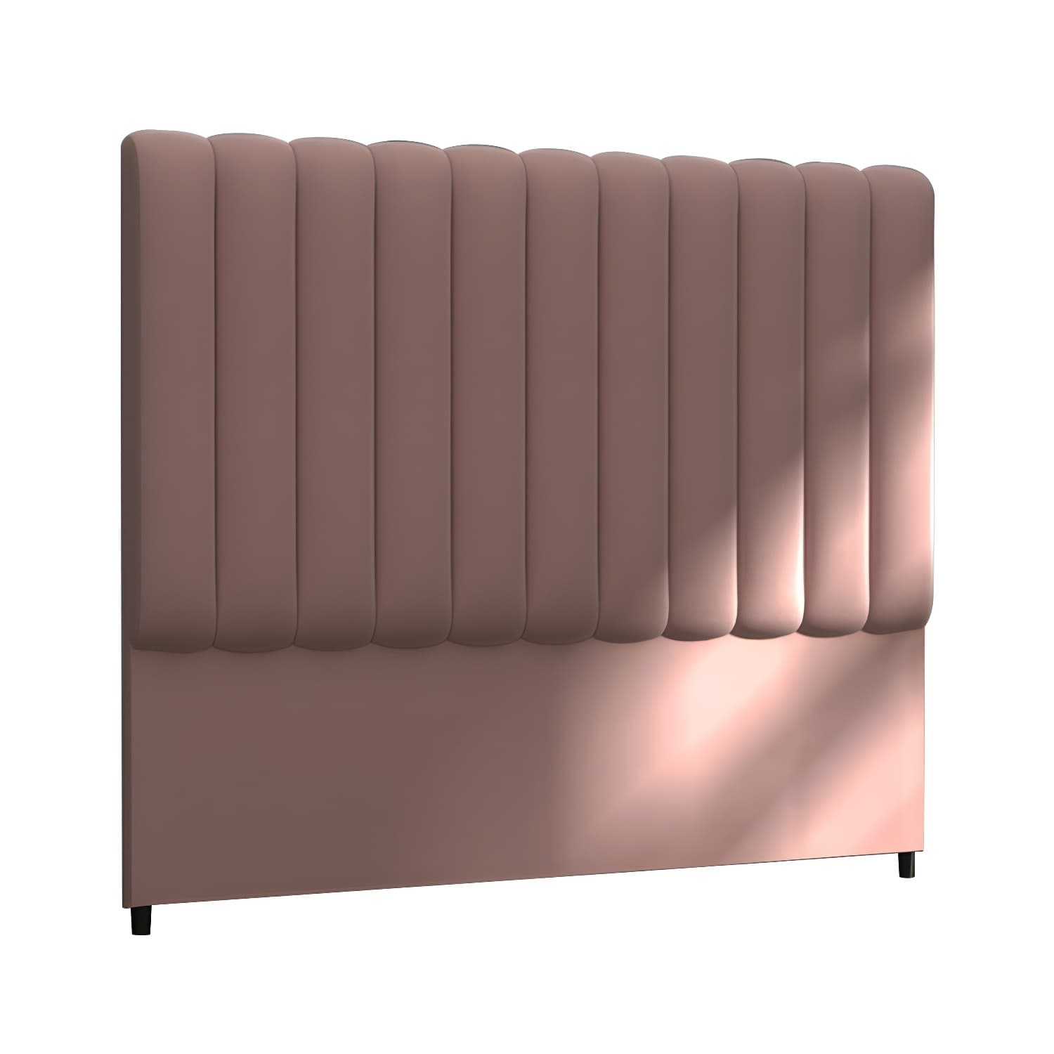 Velvet Upholstered Modern Headboard with Wood Legs in Rectangular Shape and Standard Height - image 10