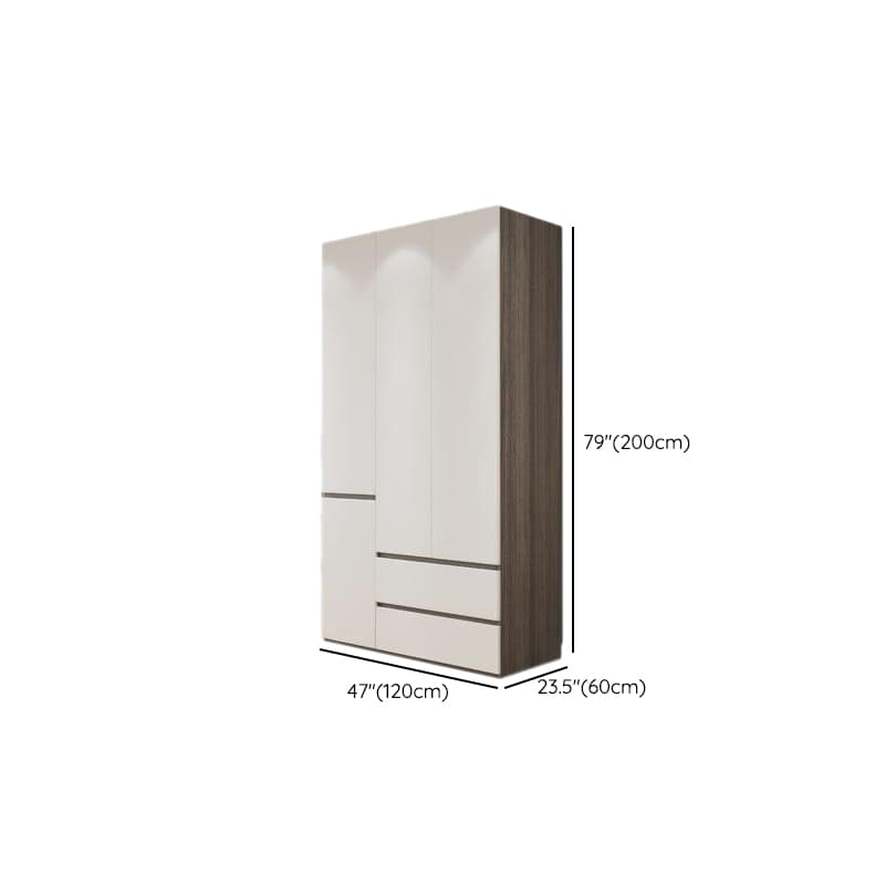 White Modish Wooden Independent Armoire Cabinet with Soft Close Drawer, Soft Close Door, and Interior Shelves - image 10