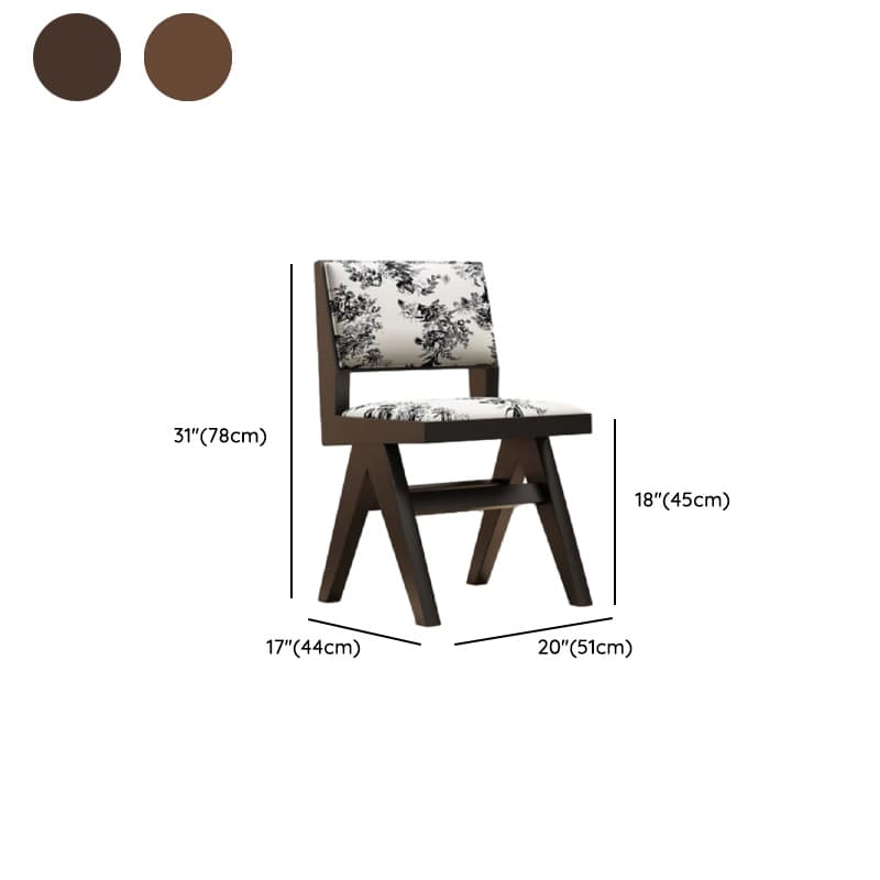 Modish Arm Chair with Ventilated Back, Padded Upholstery, Arms, and Natural Wood Legs - image 19