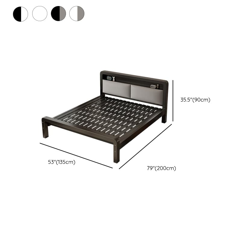 Minimalist Solid Color Storage Bed with Iron Frame and Leg for Living Room - image 18