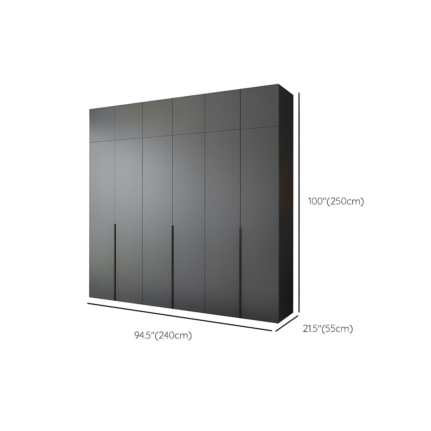 Black Wardrobe Armoire with Garment Rod Wood Wardrobe Closet - image 22