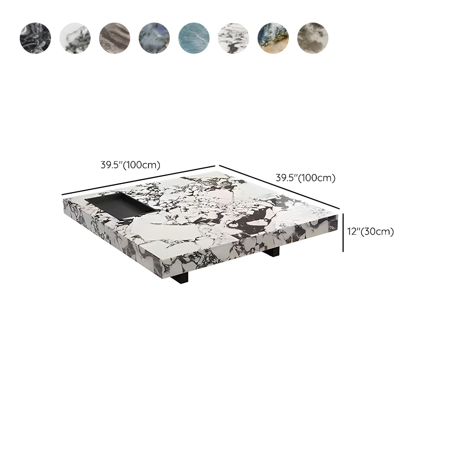 Block Coffee or End Table Contemporary Marble Square/Rectangle Prevent Scratches - image 18