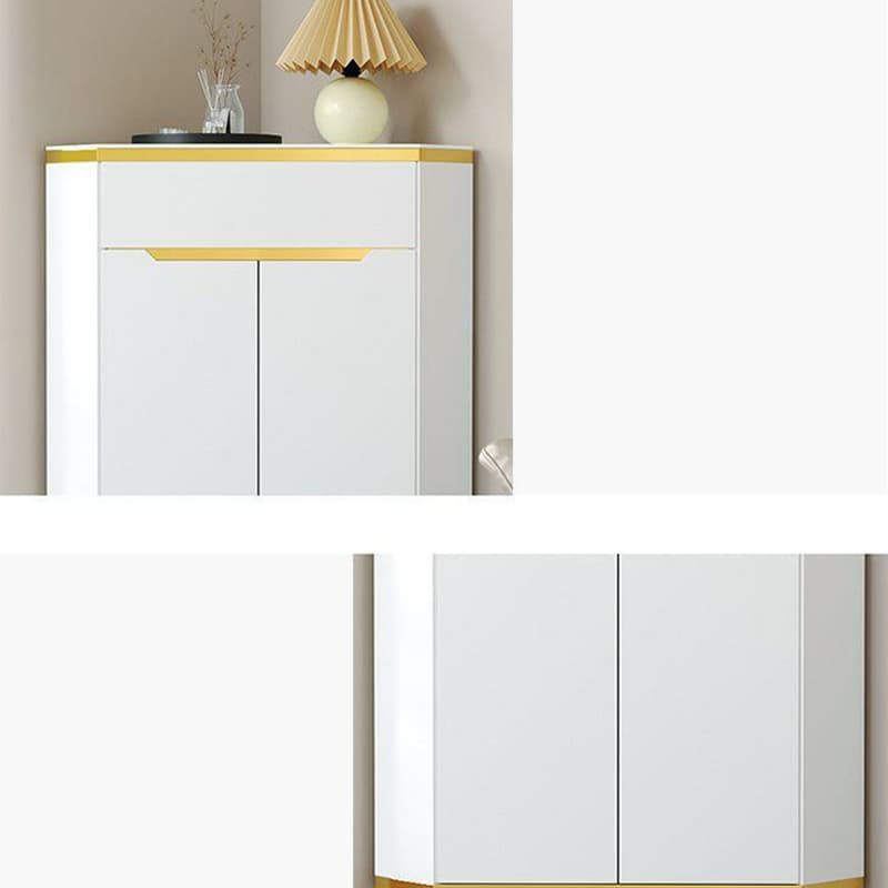 Glam Gold Corner Cabinet with Drawers and Cabinet Included- Scratch resistant & Soft-Close Doors - image 11