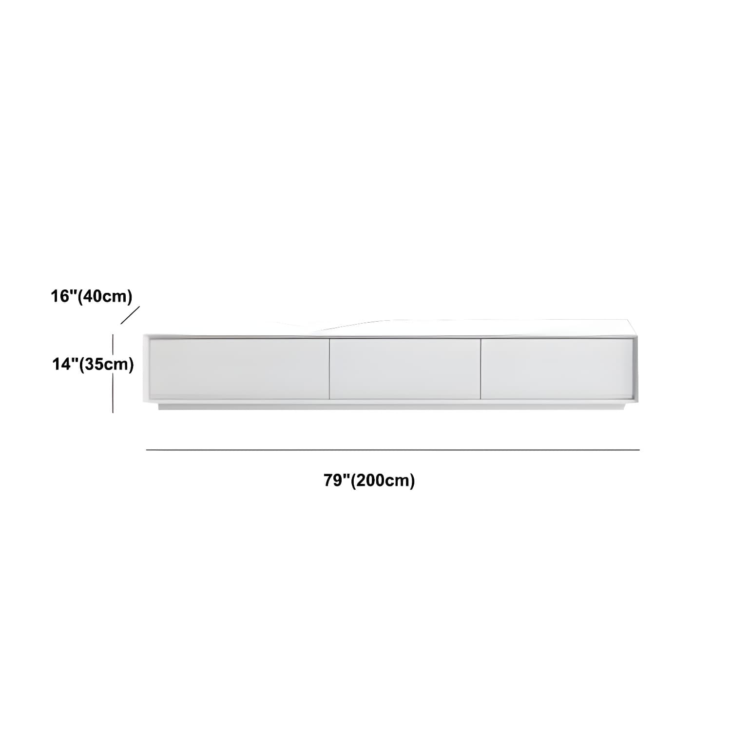 Scandinavian TV Console, White TV Stand with Drawers for Living Room - image 14