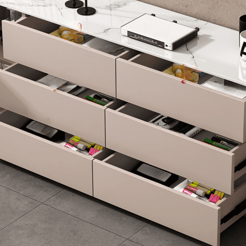 2-Door & 6 Drawers Rectangular TV Stand with Changeable Shelf for Sitting Room, 3 Tiers - image 11