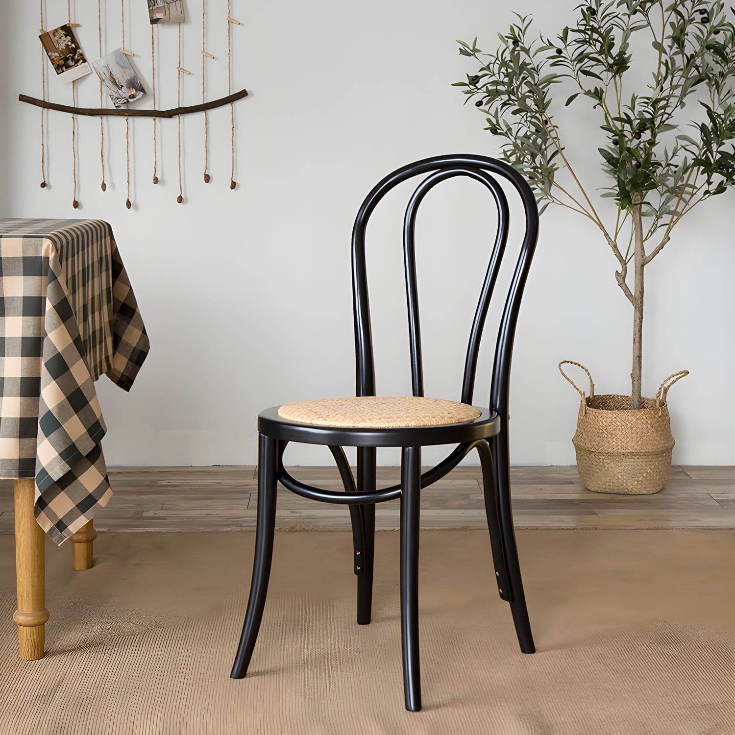 Modern Solid Beech Wood Chairs Kitchen Dining Windsor Back Side Chair Set
