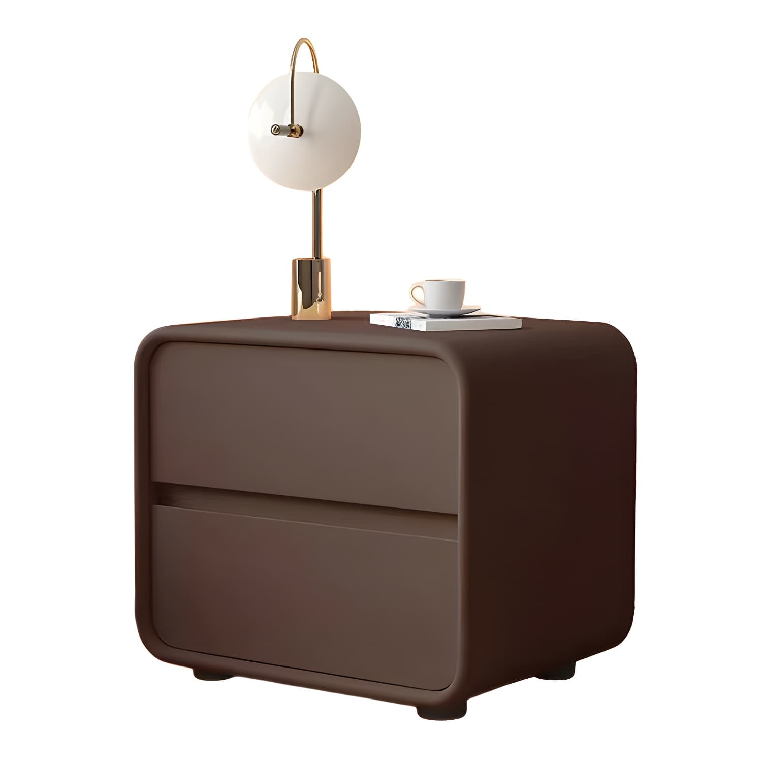 Contemporary Accent Table Nightstand Drawer Storage with 2 Drawers - image 21