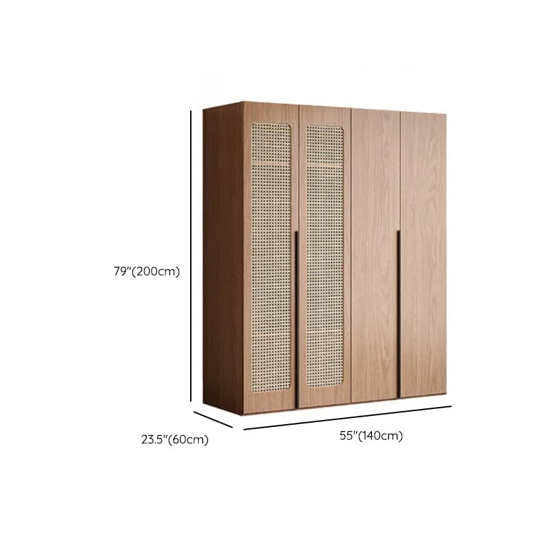 Cocoa Art Deco Self-supporting Cabinet Armoire with Soft Close Drawer, Interior Shelves, and Hanging Rod - image 22