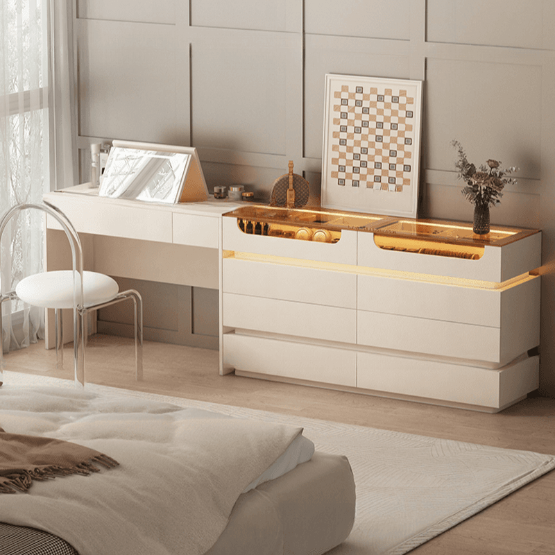Lumber Vanity Set with Illumination Light, Scalable, Dividers, 2-in-1, Adjustable Touch and Brightness - image 3