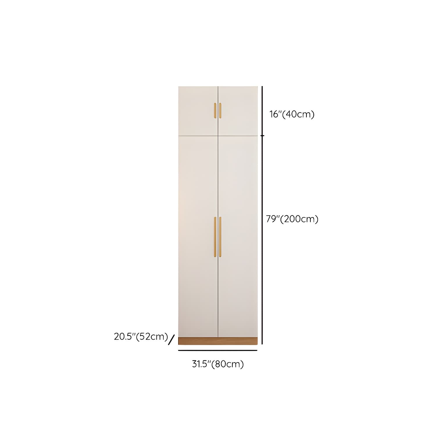 Contemporary Style Wardrobe Wooden Bedroom Closet with Hinged Door - image 26