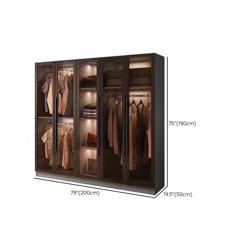Ink Casual Lumber Wardrobe with Soft Close Door, Interior Shelves, and Hanging Rod - image 17