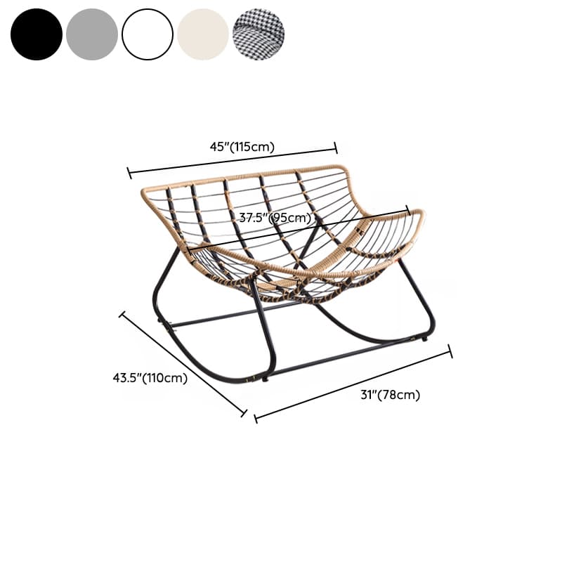 Modern Simple Style Alloy Rocking Chair Couch with Scratch-defiant Cushioned Upholstery - image 15