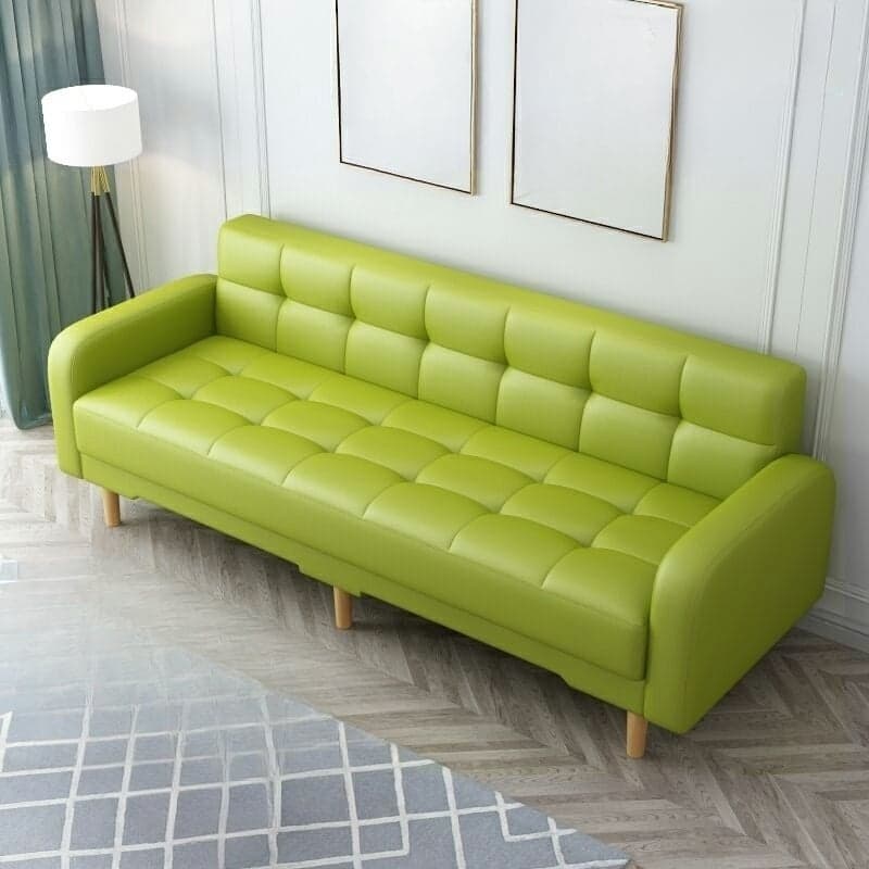 Square Arm Foldable Convertible Sofa with Biscuit Back for Living Spaces - image 4