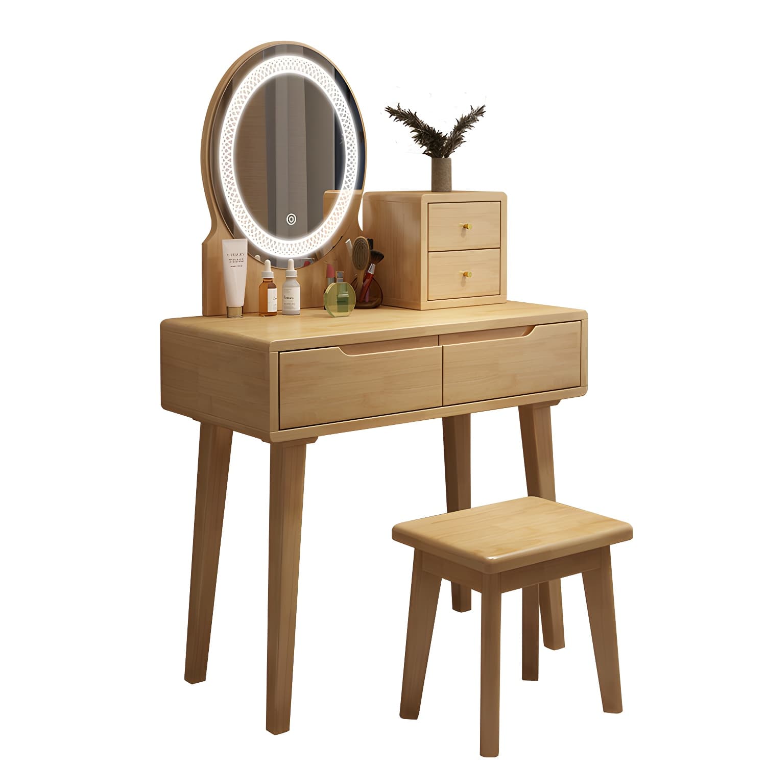 Traditions Make-up Vanity Solid Wood Bedroom With Drawer Dressing Table - image 18