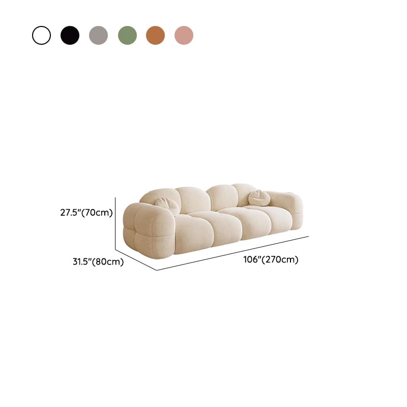 Trendy Solid Color Stain Resistant Standard Sofa in Grey/Taupe/Amber Color with Arm, 4-seater/Seats 3 and 2 Pillows - image 21