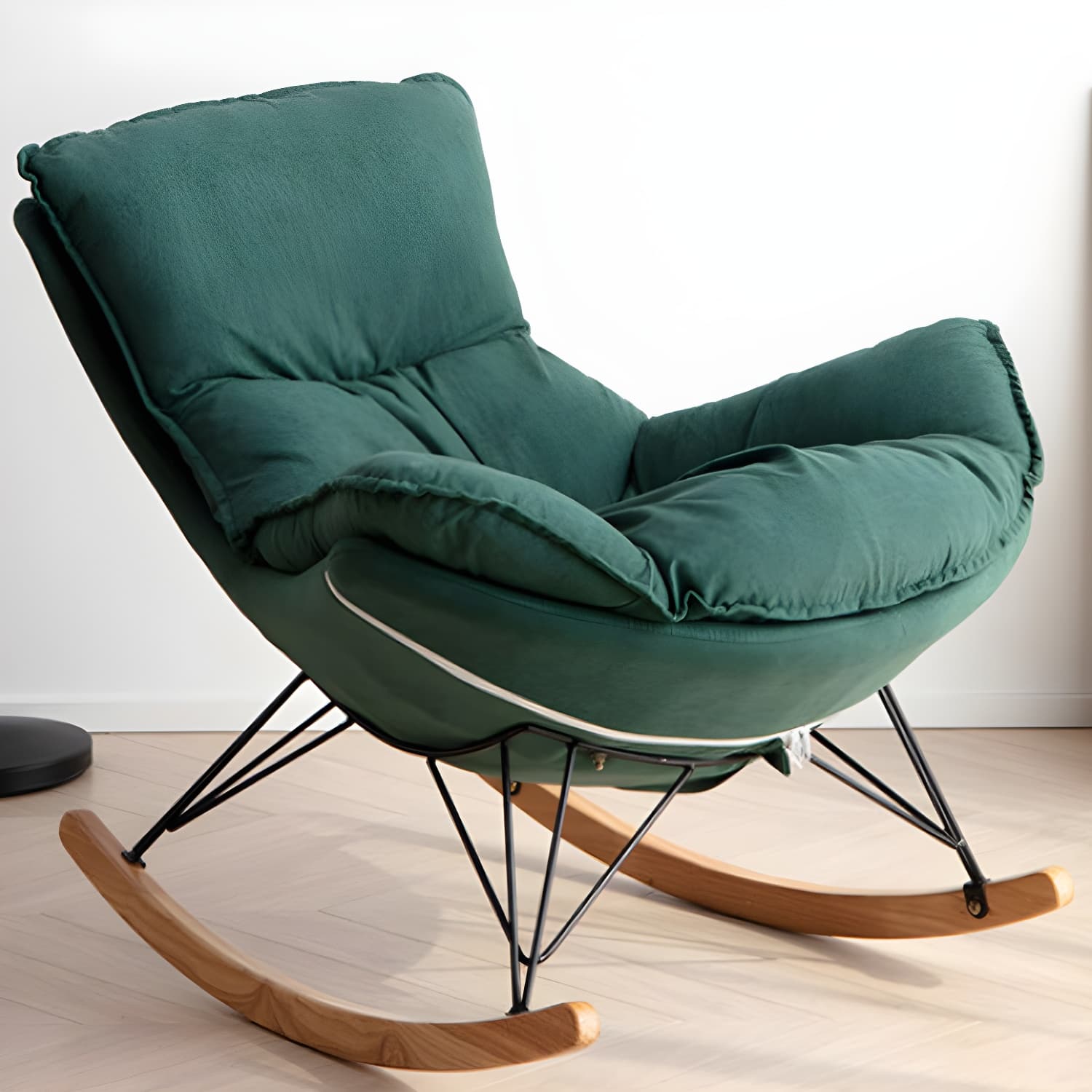 Modern Rocker Chair Upholstered with Dark legs Glider for Living Room - image 23
