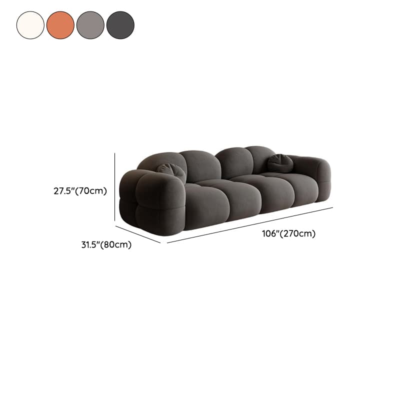 Modern Solid Color Tear Resistant Standard Sofa in Grey/White/Citrus Color with Seating Capacity for 5/4-seater/3-seater and 2 Pillows - image 17
