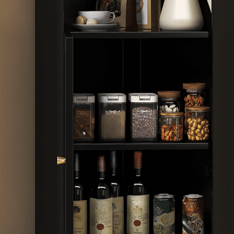 Standalone Corner Beech Midnight Black/Auburn Utility Storage Cabinet with Flexible Shelf, Glazed Door & 2 Cabinets/1 Cabinet - image 12