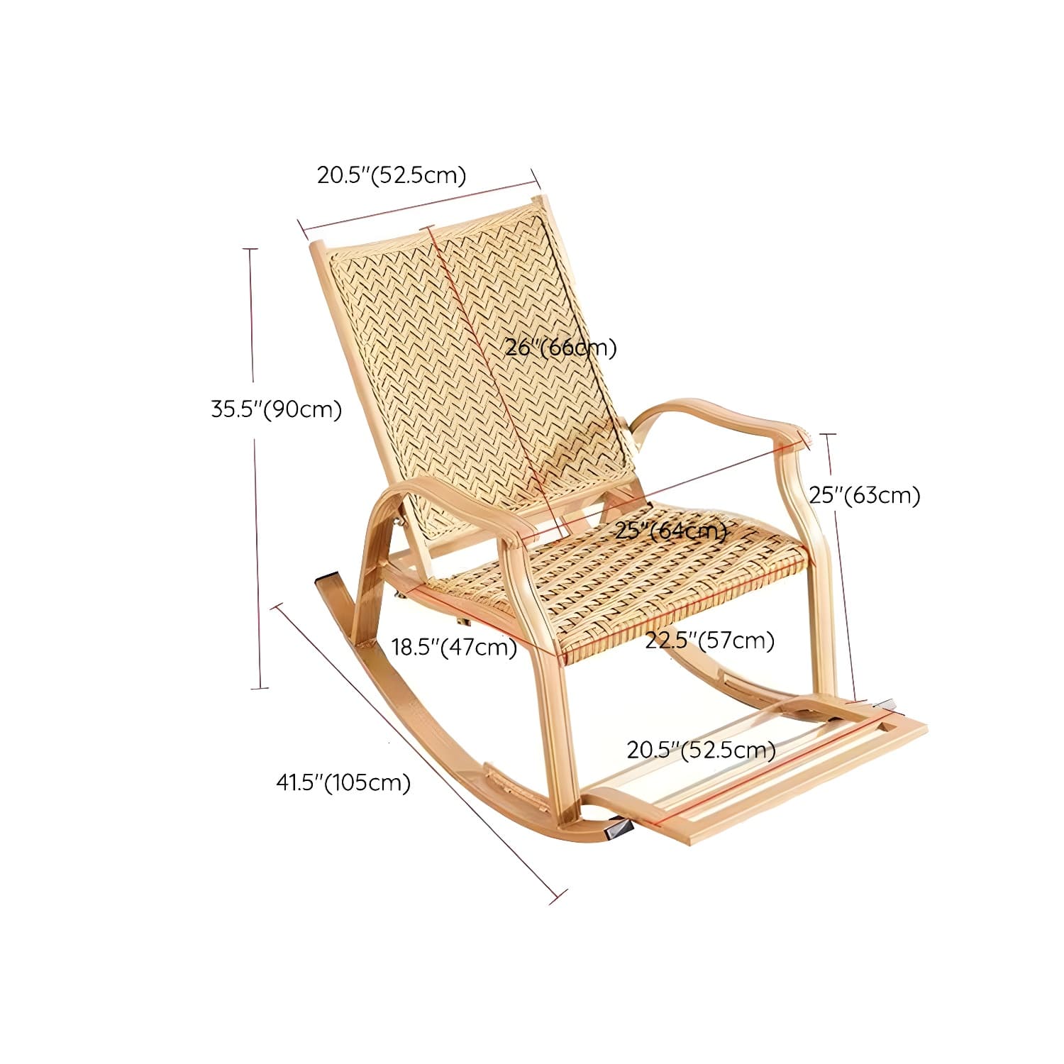 Modern Style Wood Rocking Chair Single Home Lounge Lazy Sofa Chair - image 12