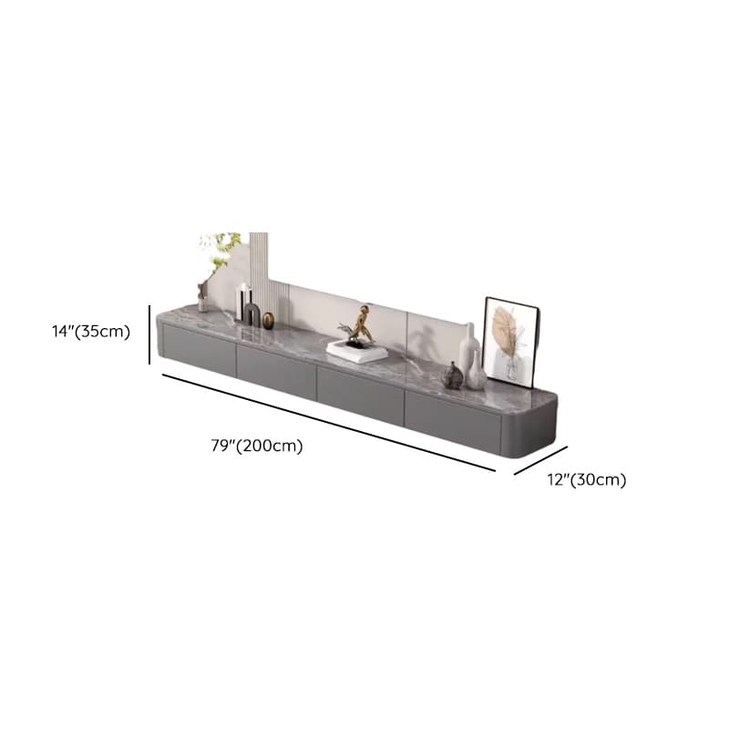 5-Drawer/3 Drawers/4-Drawer Simplistic Stone TV Stand in White/ Gray - image 15