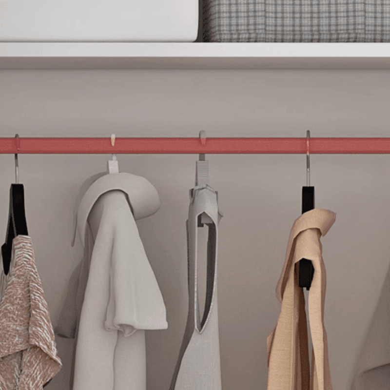 Sleek White Nordic Wooden Detached Almirah with Soft Close Drawers, Doors, and Clothing Rod - image 6