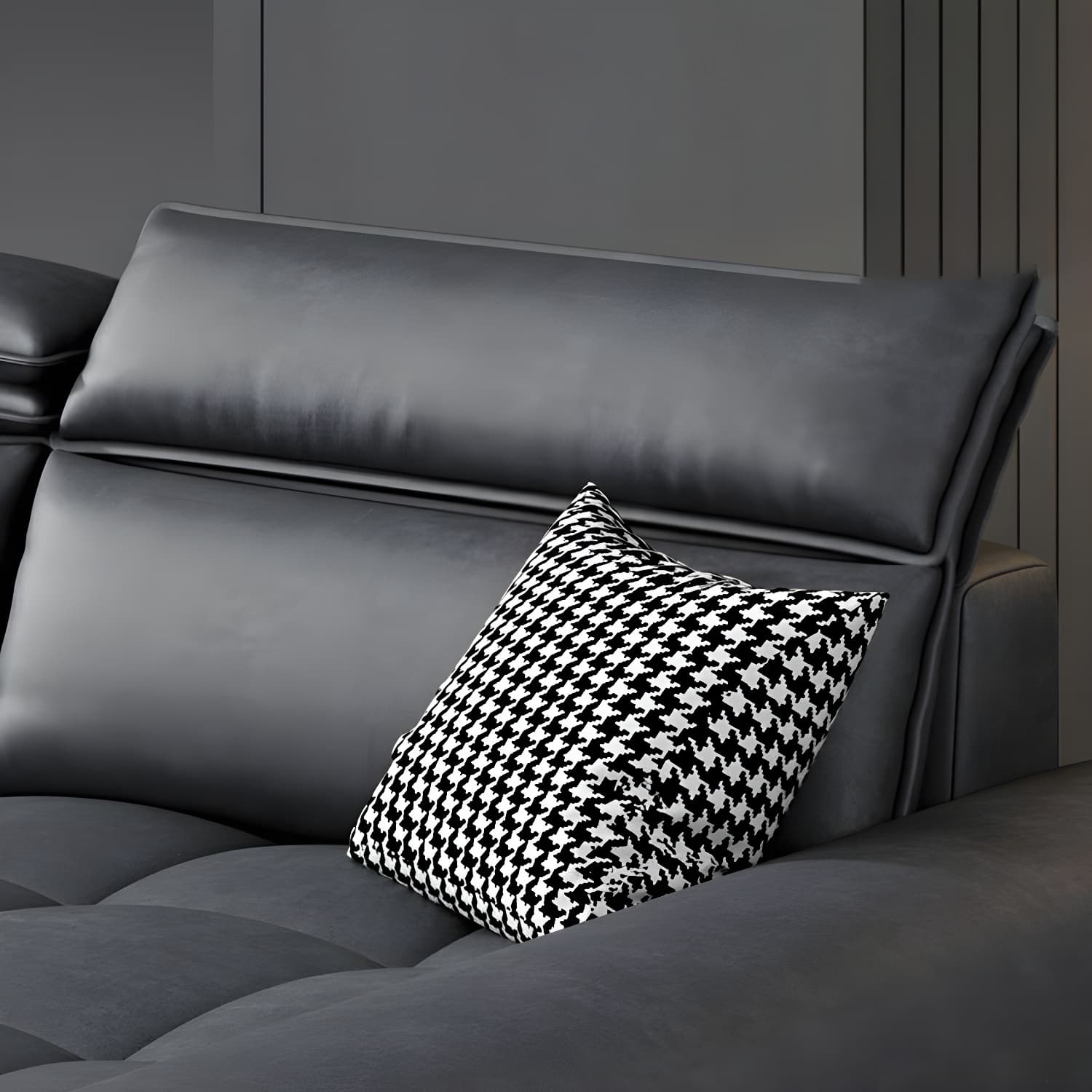 Modern L-Shape Tech Cloth Sectional Sofa Set with Adjustable Headrest - image 15
