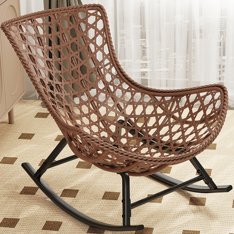 Simple Upholstered Rocking Seat with Scratch-tolerant Padded Design and Ottoman - image 10
