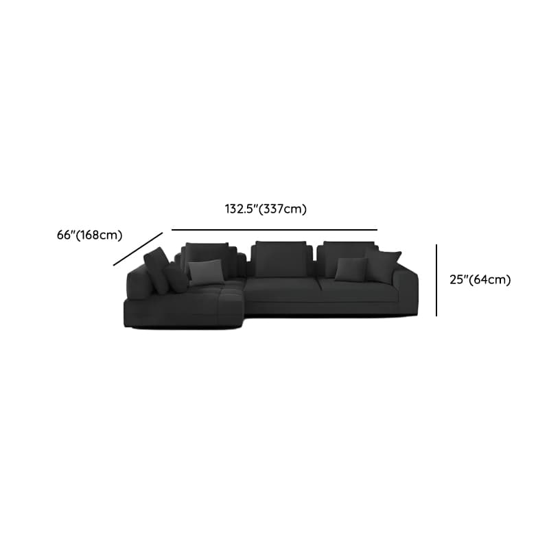 L-Shape Dark Upholstery Corner Sectional, Seats 5 with Button-tufted Design - image 11